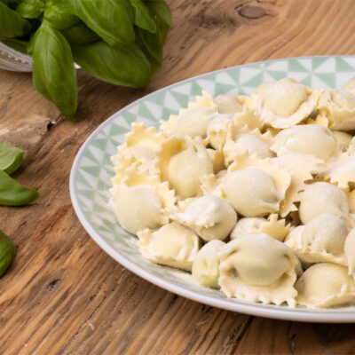 Ravioli del plin al basilico Ravioli del Plin al Basilico